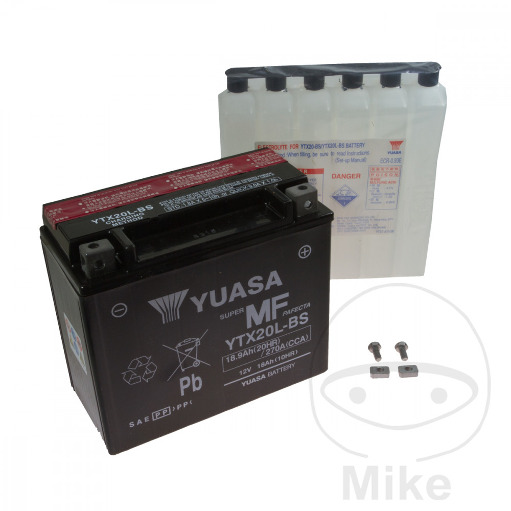 batería sin mantenimiento con electrolito ytx20l-bs