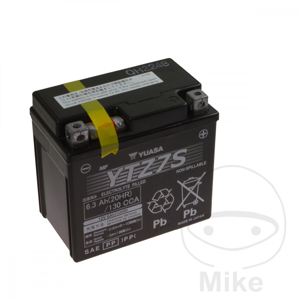 YUASA Batterie sans entretien activée en usine YTZ7S WET - Photo 1/1