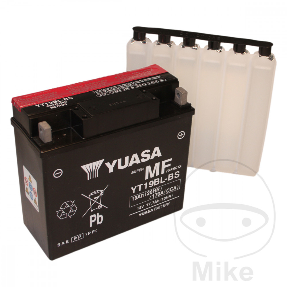 YUASA Wartungsfreie Batterie mit Elektrolyt YT19BL-BS - Bild 1 von 1