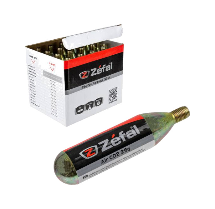 caja 20 cartuchos de aire con rosca  co2 25g