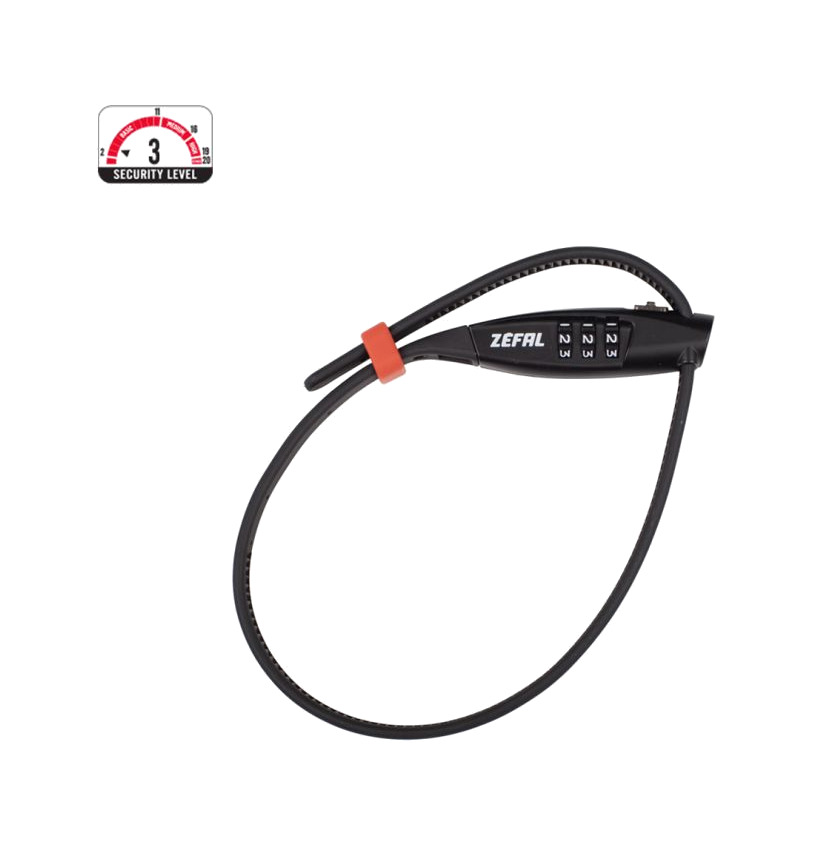candado cable 45 cm combinacion k-traz zip3 135x210x15mm