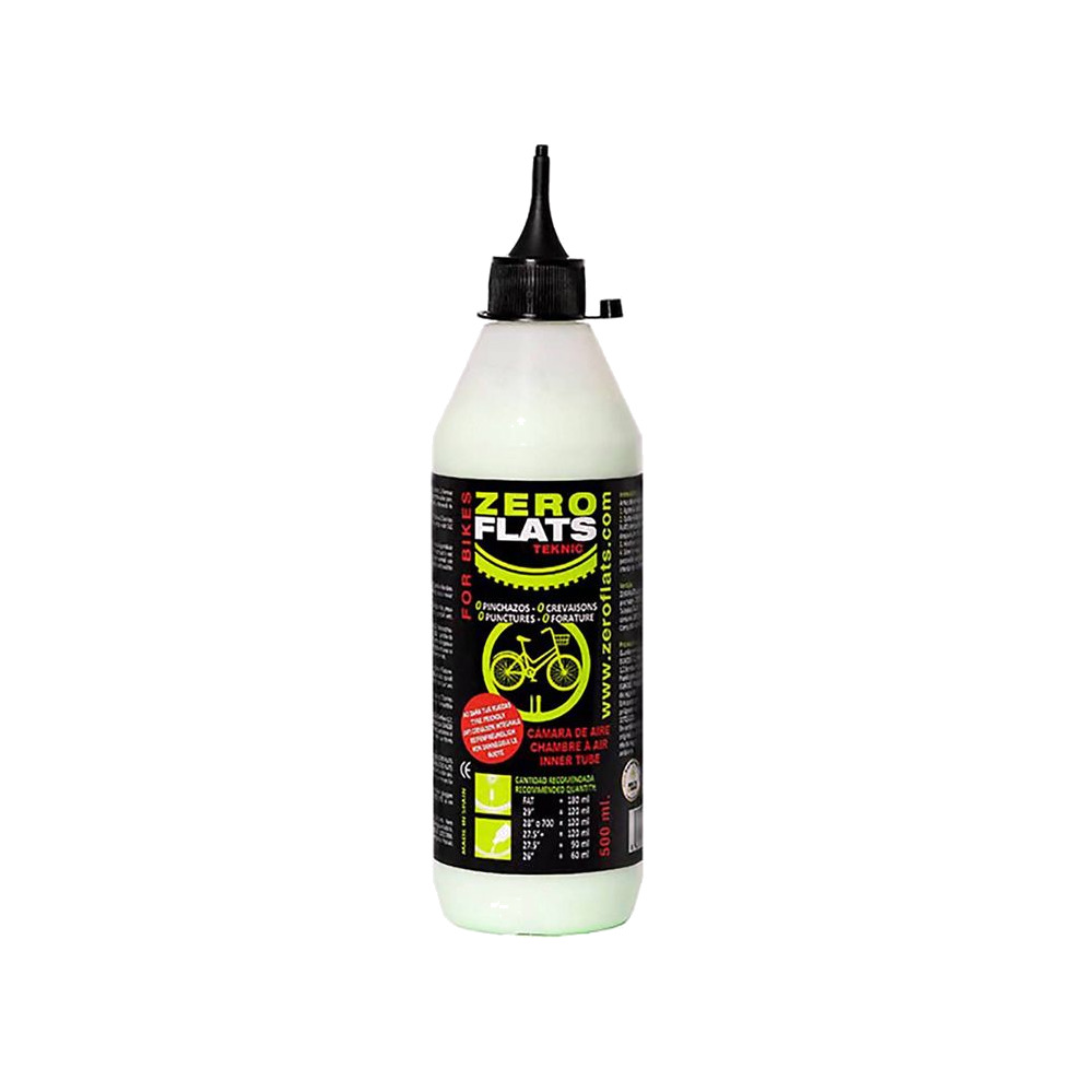 líquido sellante antipinchazos para cámaras zero flats teknik 500 ml