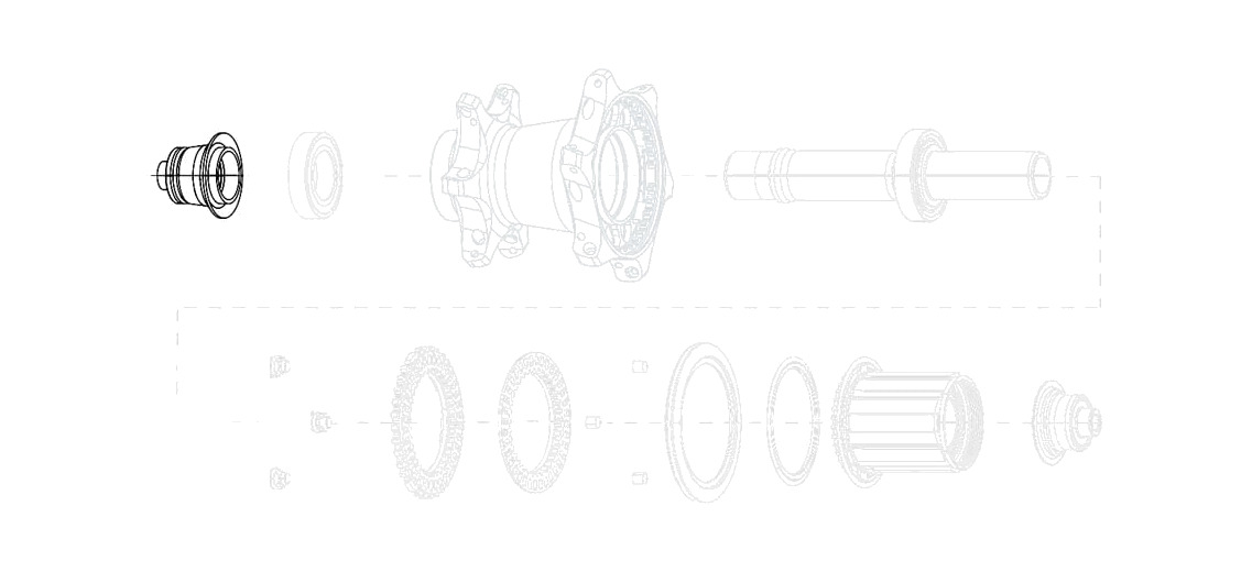 tapas traseras de repuesto para buje cognition nsw disc sram 12x142