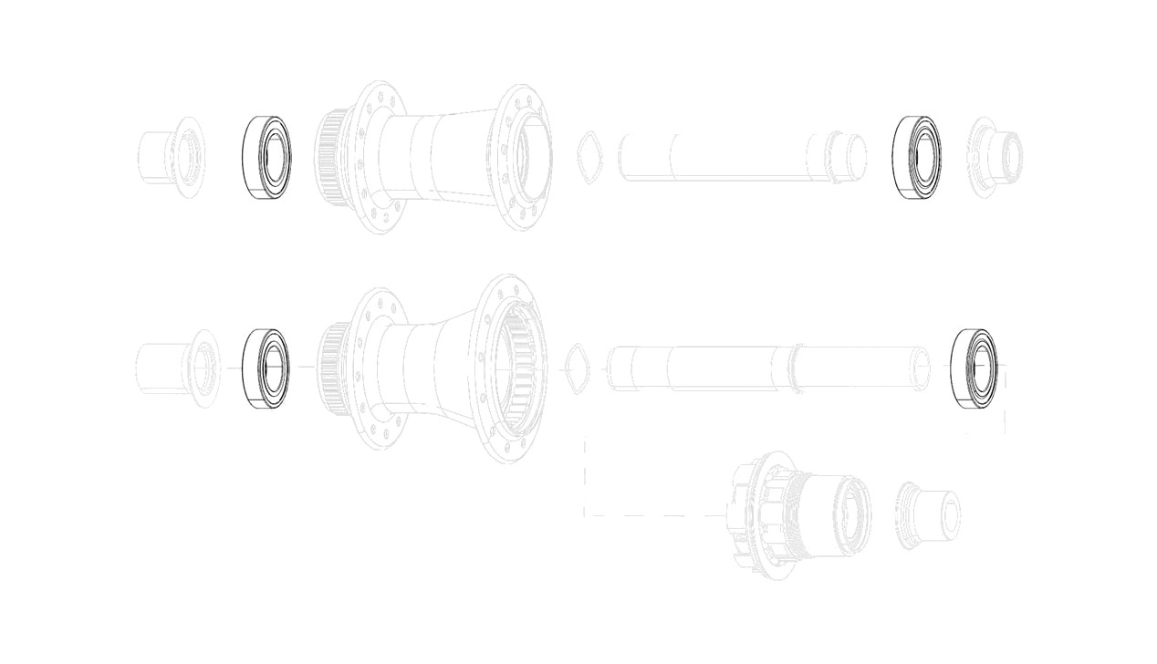 rodamientos de repuesto para buje (2uds) zr1