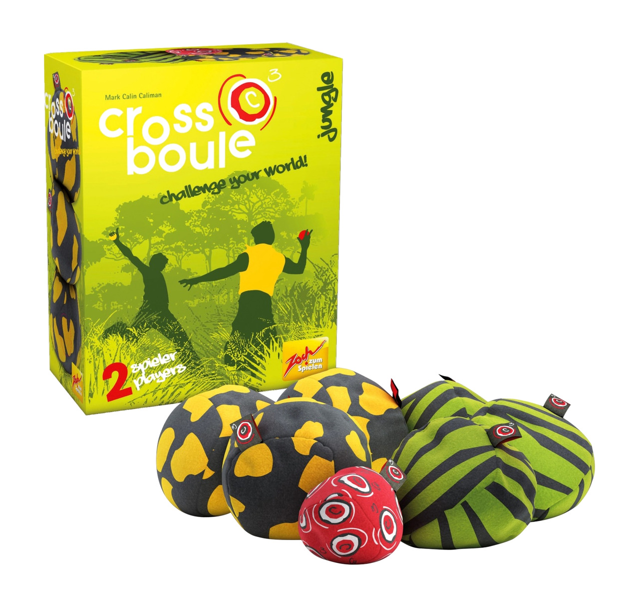 juego de petanca cruzada con bolas blandas crossboule-jungle