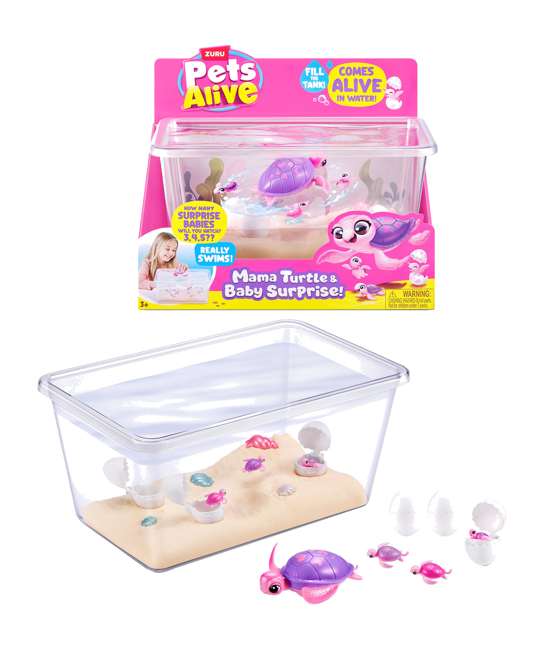 interactive toy turtle with aquarium pets alive 9560